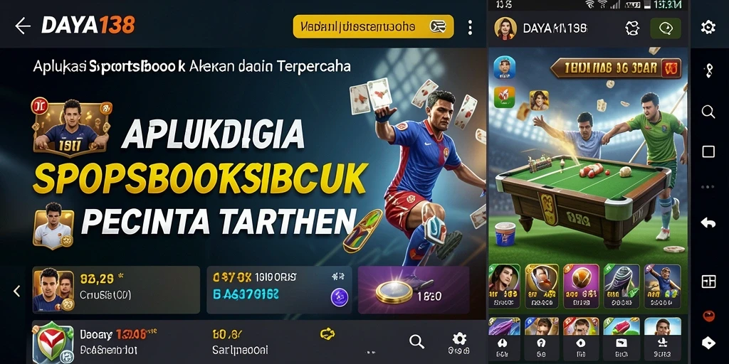 Tampilan utama aplikasi DAYA138 dengan fitur taruhan olahraga menarik.