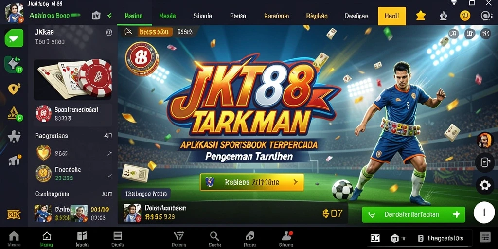 Tampilan utama <strong>JKT88</strong> menampilkan berbagai opsi taruhan olahraga yang menarik.
