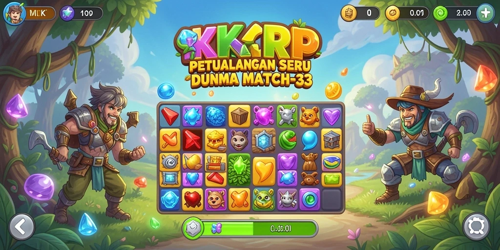 Tampilan gameplay KKRP yang adiktif dan penuh warna.