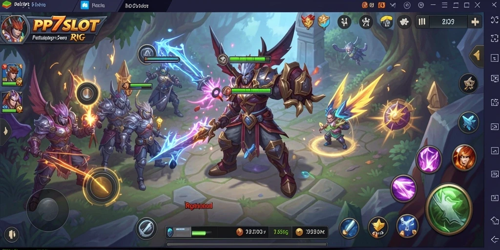 Tampilan gameplay PP7SLOT yang menakjubkan dengan karakter dan petualangan menarik.