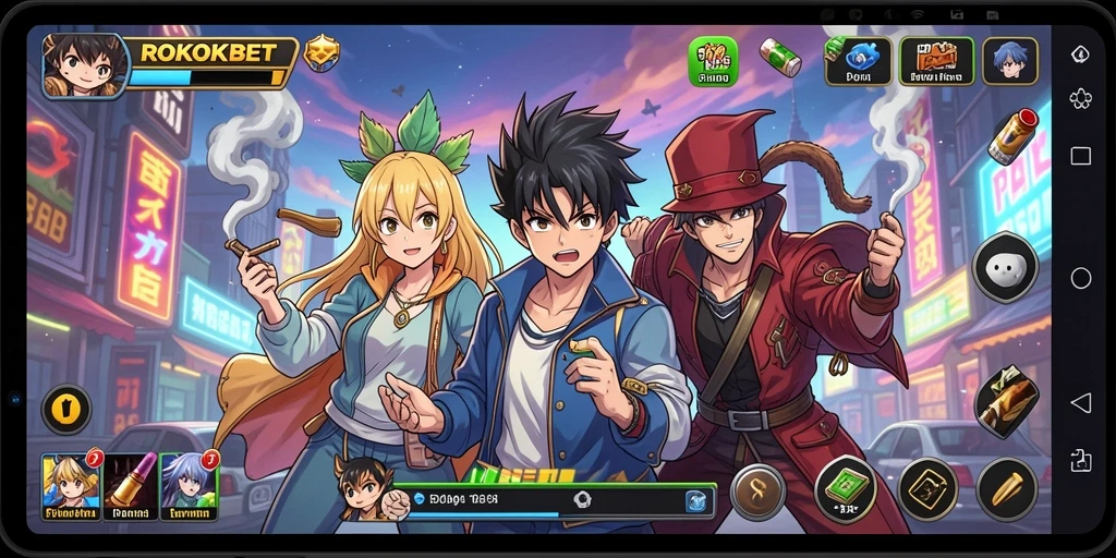 Tampilan menakjubkan dari gameplay khas ROKOKBET.