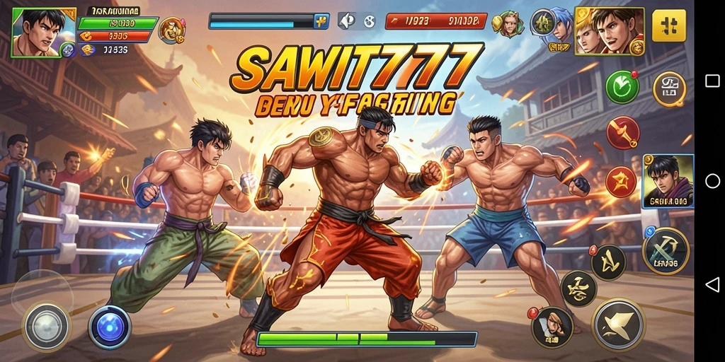 Gameplay <strong>SAWIT777</strong> menampilkan aksi pertarungan yang seru dan mendebarkan.